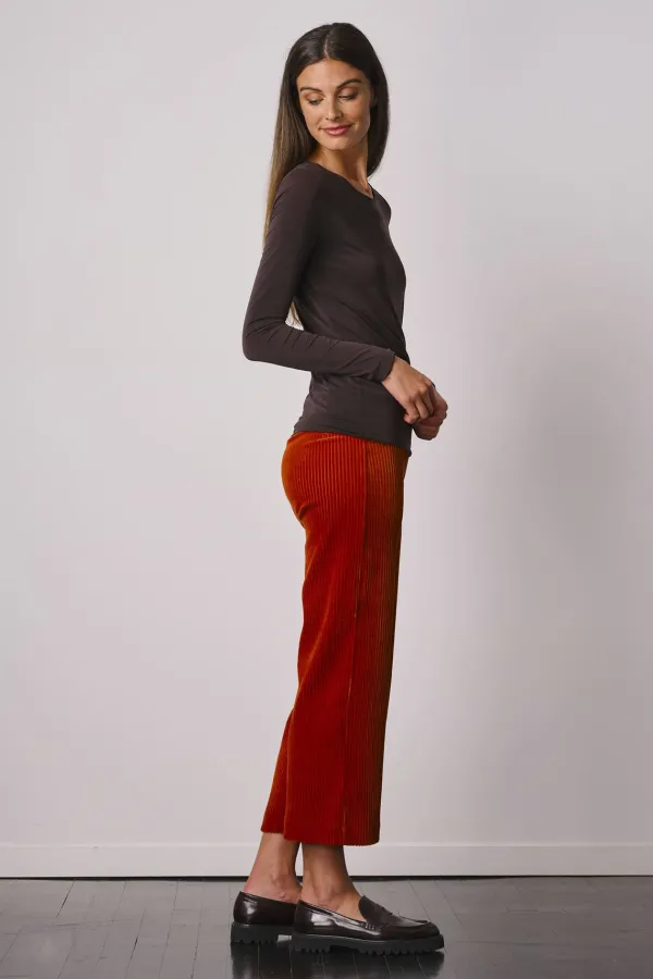 Pants*AVENUE MONTAIGNE Alex Corduroy Rust