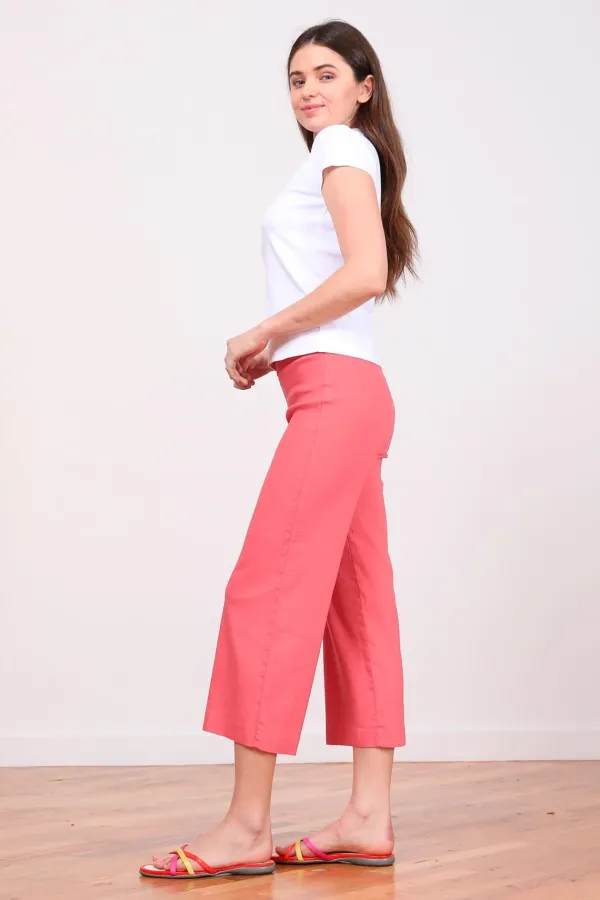 Pants*AVENUE MONTAIGNE Alex Linen Coral