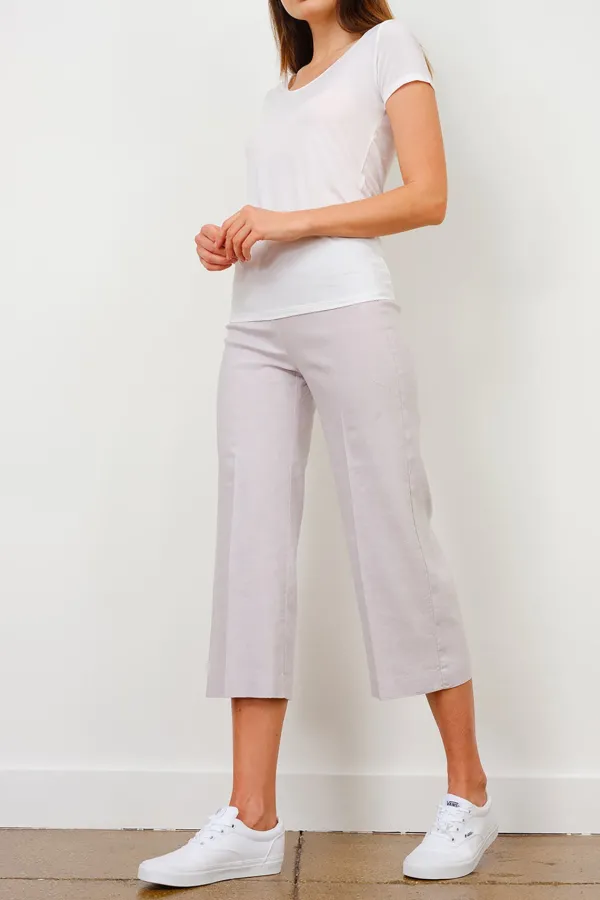 Pants*AVENUE MONTAIGNE Alex Linen Denim Light Grey