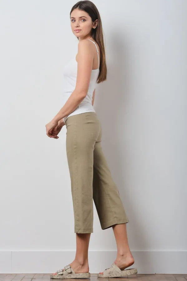 Pants*AVENUE MONTAIGNE Alex Linen Khaki
