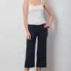 Pants*AVENUE MONTAIGNE Alex Linen Navy