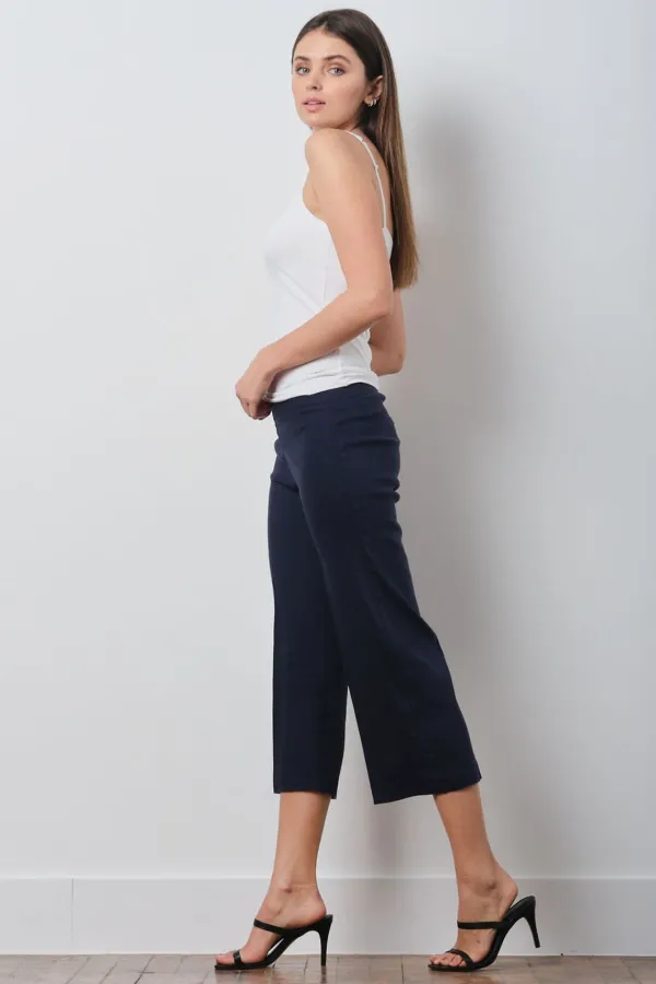 Pants*AVENUE MONTAIGNE Alex Linen Navy