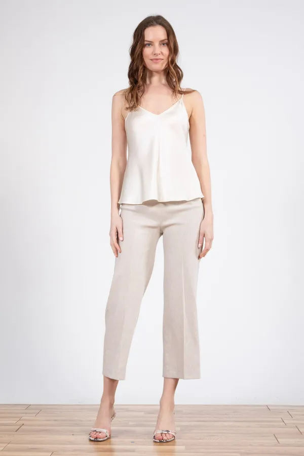 Pants*AVENUE MONTAIGNE Alex Linen Oatmeal
