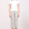 Pants*AVENUE MONTAIGNE Alex Linen Stripes Bengal Olive