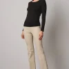 Pants*AVENUE MONTAIGNE Becca Flannel Beige