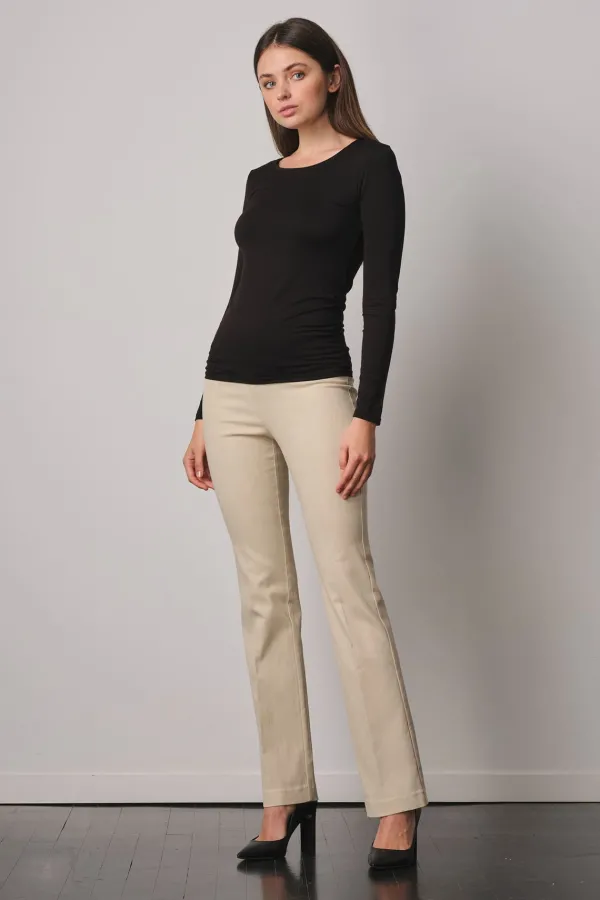 Pants*AVENUE MONTAIGNE Becca Flannel Beige