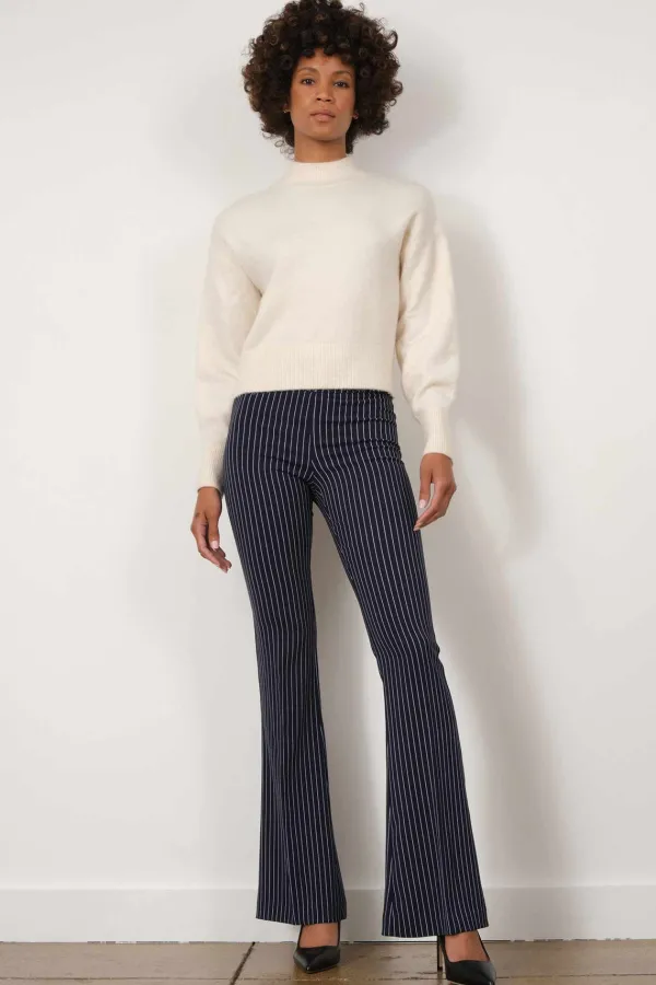 Pants*AVENUE MONTAIGNE Bellini Crepe Stripes Navy