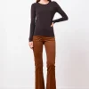 Pants*AVENUE MONTAIGNE Bellini Fine Corduroy Cognac