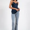 Pants*AVENUE MONTAIGNE Bellini Striped Denim