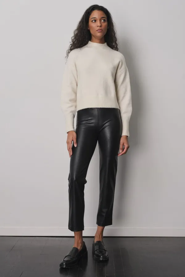 Pants*Avenue Montaigne Edith Pleather Black