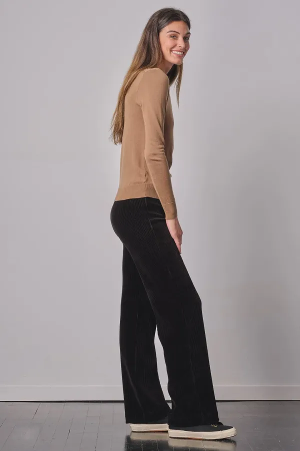 Pants*AVENUE MONTAIGNE Flavia Corduroy Black