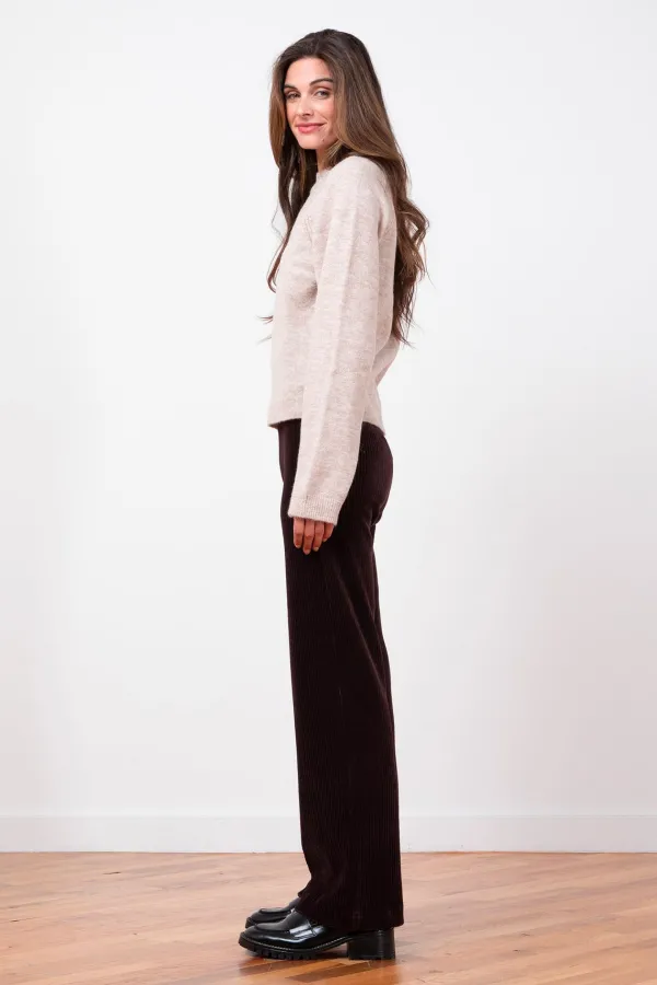 Pants*AVENUE MONTAIGNE Flavia Corduroy Brown