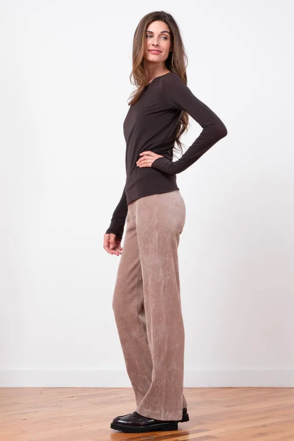 Pants*AVENUE MONTAIGNE Flavia Corduroy Cappuccino