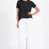 Pants*AVENUE MONTAIGNE Flavia Jacquard White