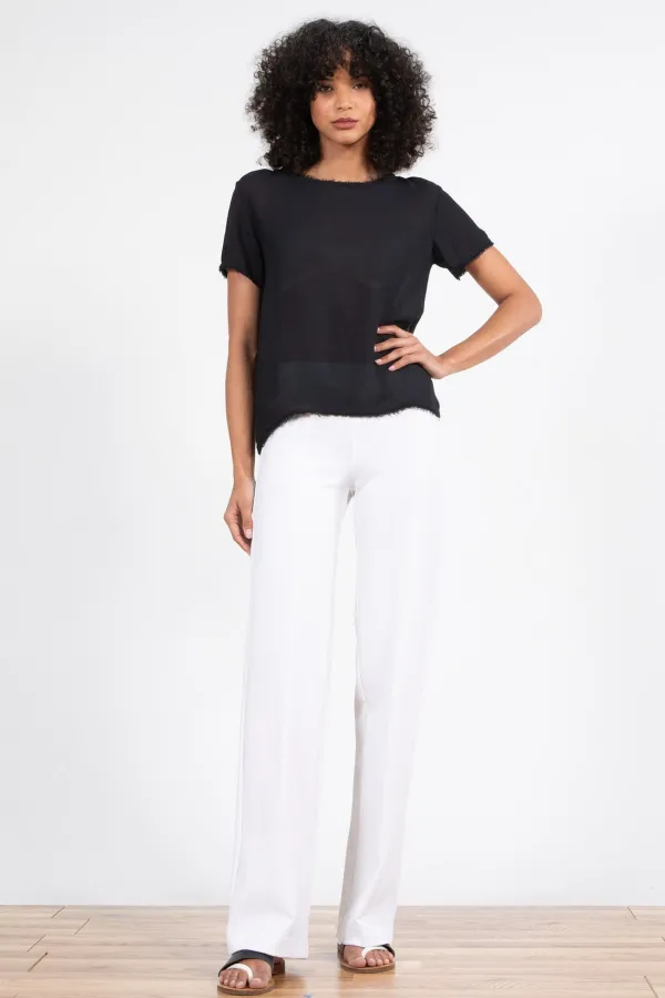 Pants*AVENUE MONTAIGNE Flavia Jacquard White