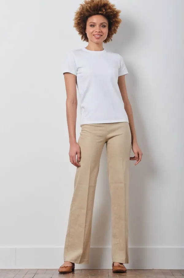 Pants*AVENUE MONTAIGNE Flavia Linen Khaki