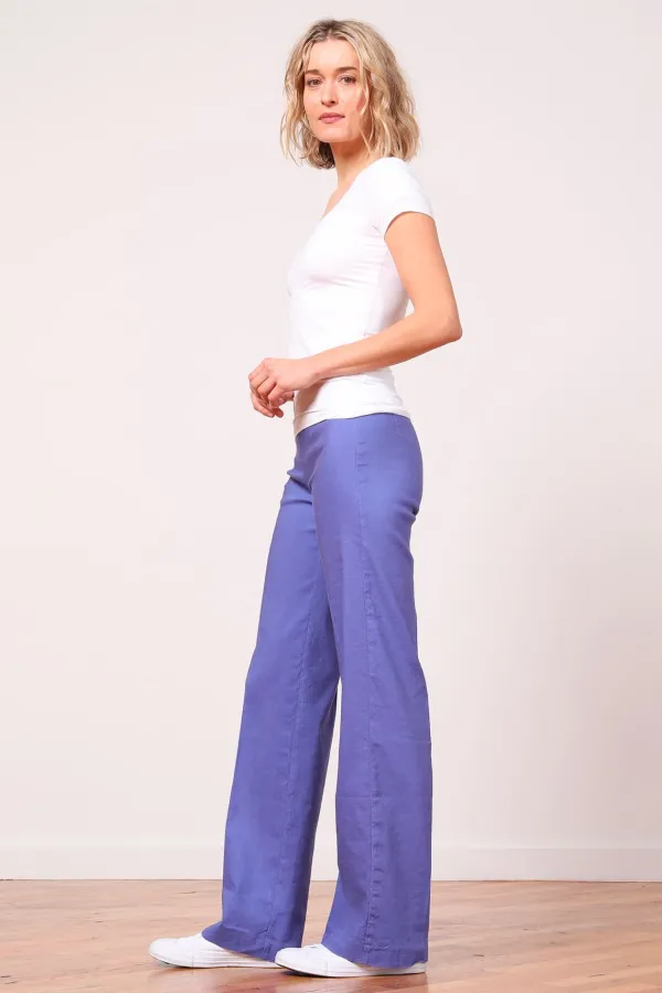 Pants*AVENUE MONTAIGNE Flavia Linen Purple