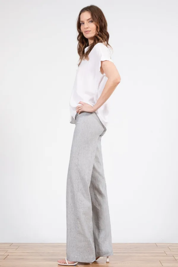 Pants*AVENUE MONTAIGNE Flavia Linen Stripes Hairline