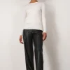 Pants*AVENUE MONTAIGNE Georges Pleather Black