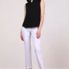 Pants*AVENUE MONTAIGNE Leo Jacquard White