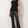 Pants*AVENUE MONTAIGNE Leo Pleather Black