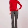Pants*AVENUE MONTAIGNE Leo Tartan Plaid Red