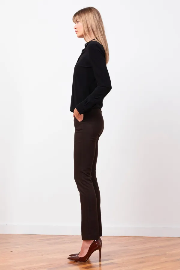 Pants*AVENUE MONTAIGNE Louis Flannel Brown