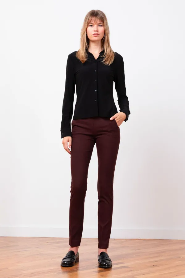 Pants*AVENUE MONTAIGNE Louis Flannel Wine