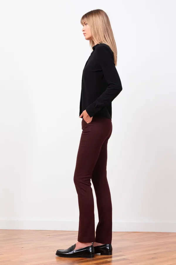 Pants*AVENUE MONTAIGNE Louis Flannel Wine