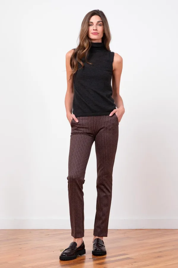 Pants*AVENUE MONTAIGNE Louis Houndstooth Copper