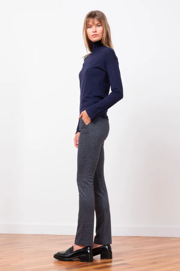 Pants*AVENUE MONTAIGNE Louis Houndstooth Navy