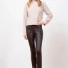 Pants*AVENUE MONTAIGNE Max Pleather Brown