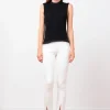 Pants*AVENUE MONTAIGNE Max Pleather Off-White