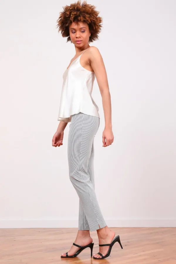 Pants*AVENUE MONTAIGNE Pars Seersucker Grey