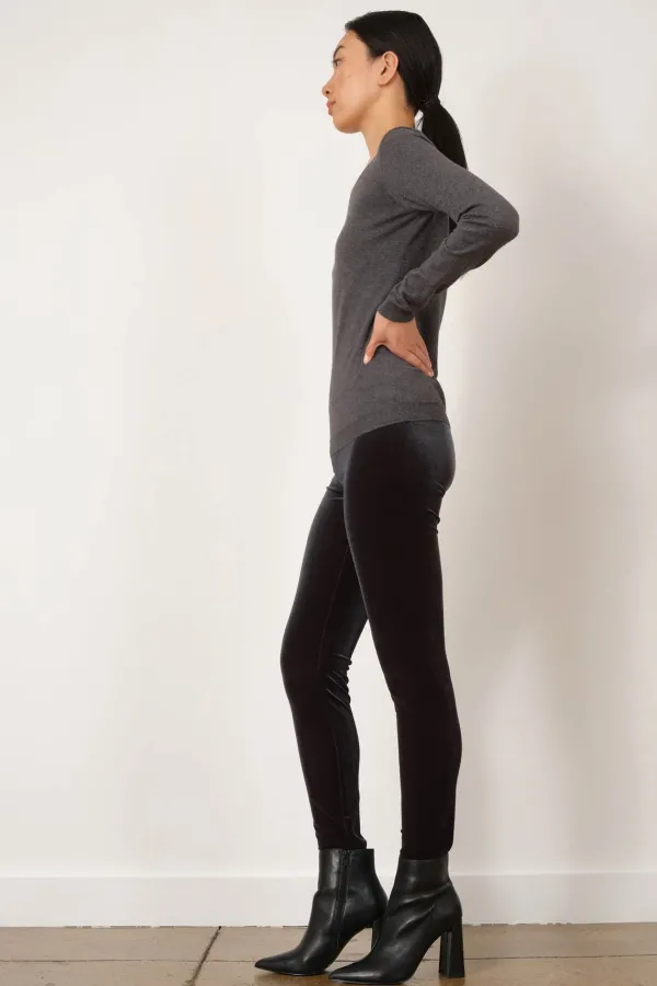 Pants*Avenue Montaigne Pull On Skinny Velvet Charcoal
